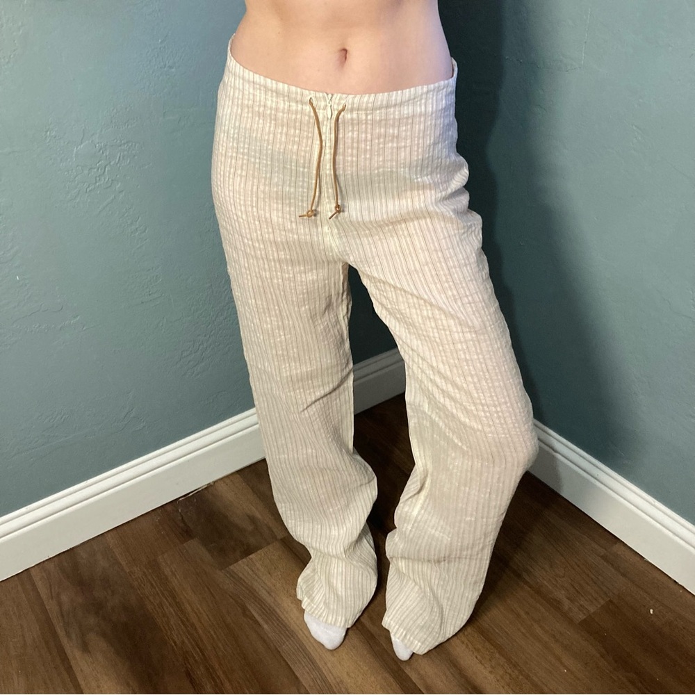 Vintage 90s Italian Prisma Linen Straight Leg Pants IT 42